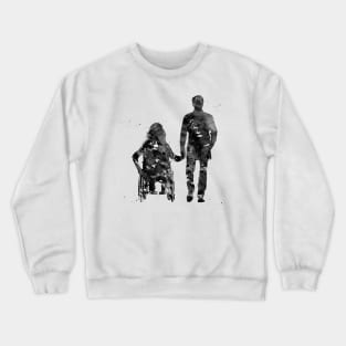 Handicapped woman and man Crewneck Sweatshirt